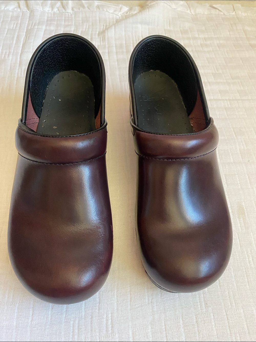 DANSKO Leather Clogs in Burgundy - Picture 2 of 7